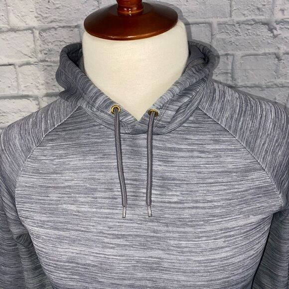 Tek gear pullover Longsleeve hoodie w/front pocket grey/white men sz S - Picture 3 of 10